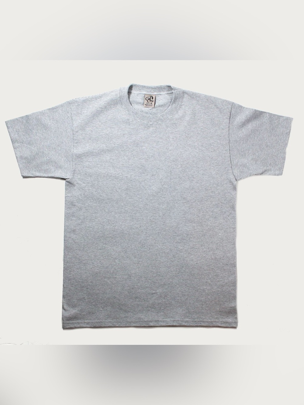 CalCru Microstripe Short-Sleeve Tee in Ash